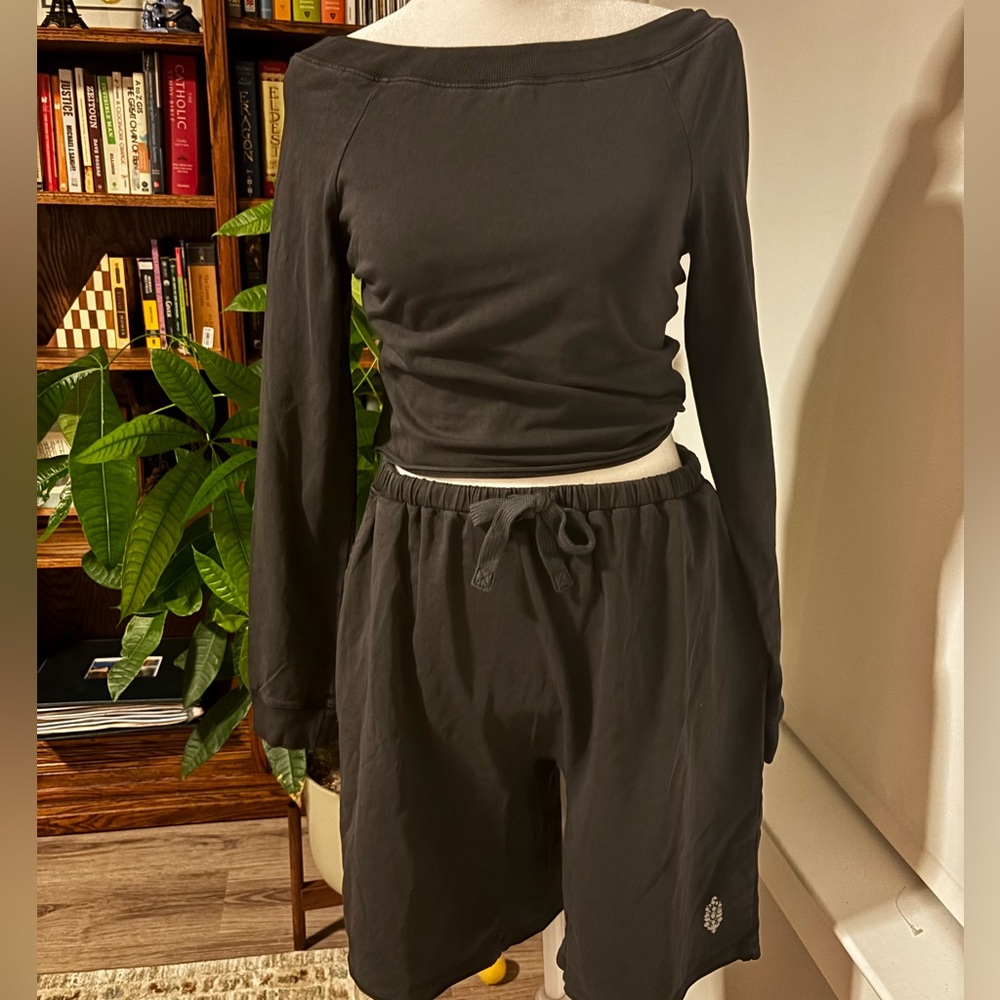 FP Movement by Free People Black Long Sleeve two piece set